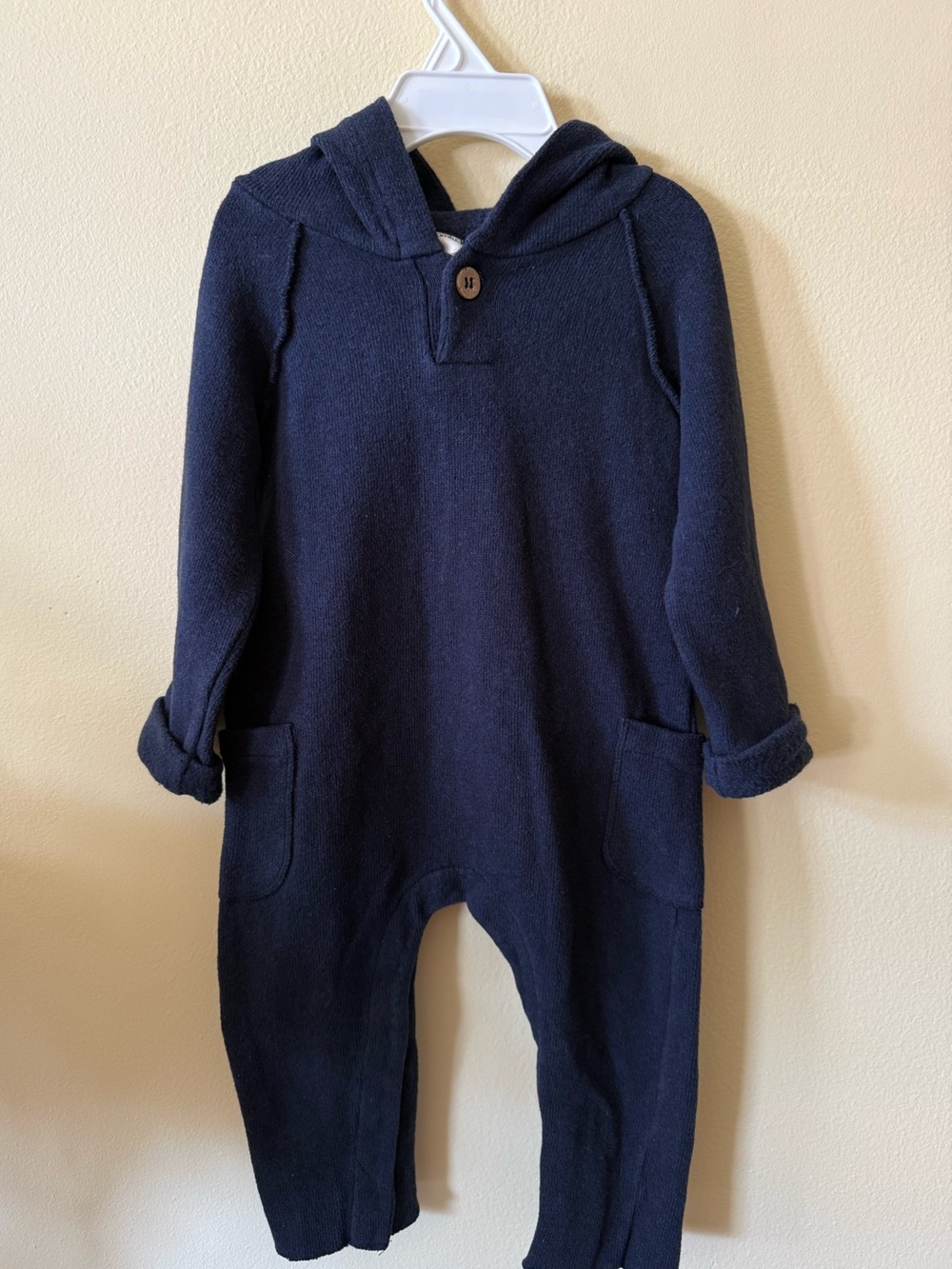 Baby Overalls One-Piece in Navy Blue